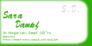 sara dampf business card